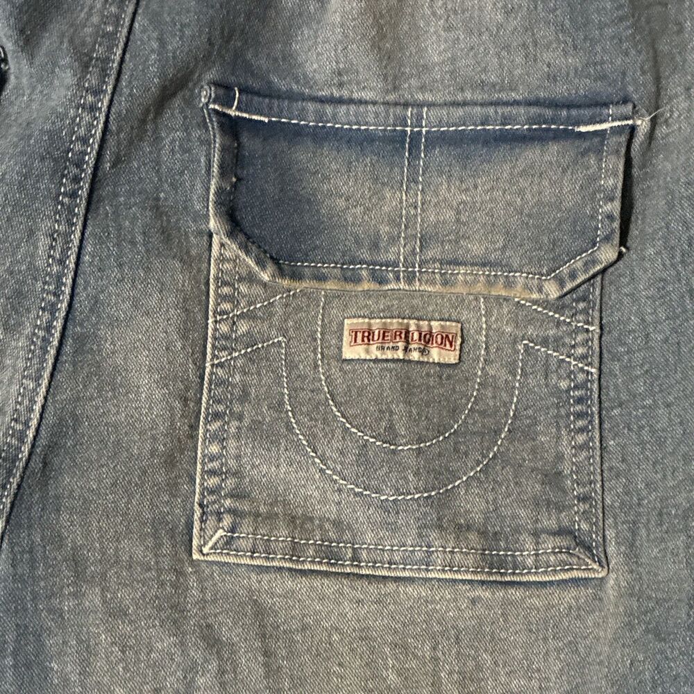 NEW True Religion Cargo Jeans Jessie Super Baggy Big T Drawstring Wide Leg 29 - Picture 9 of 16